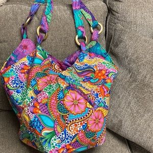 BOHO!   New large vibrant-colored handmade tote. Beautifully sewn.